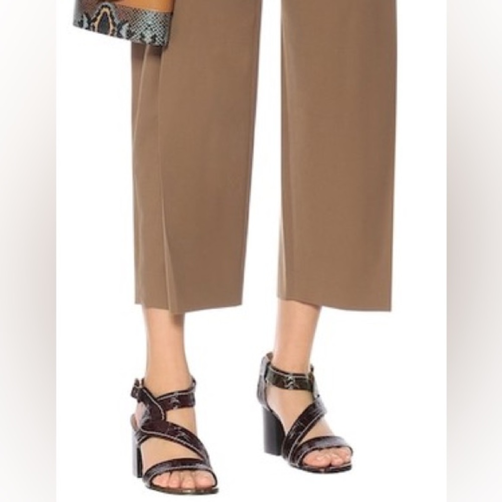CHLOÉ Candice croc-effect leather sandals size 9